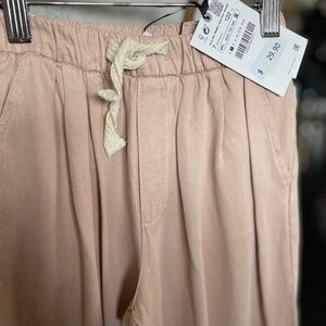 ZARA Kids elastic pleated cotton drawstring pant sz 7 youth
